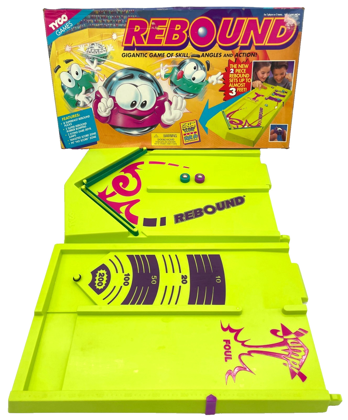 TYCO Rebound “Gigantic Game of Skill, Angles and Action!” 1994 VTG Incomplete