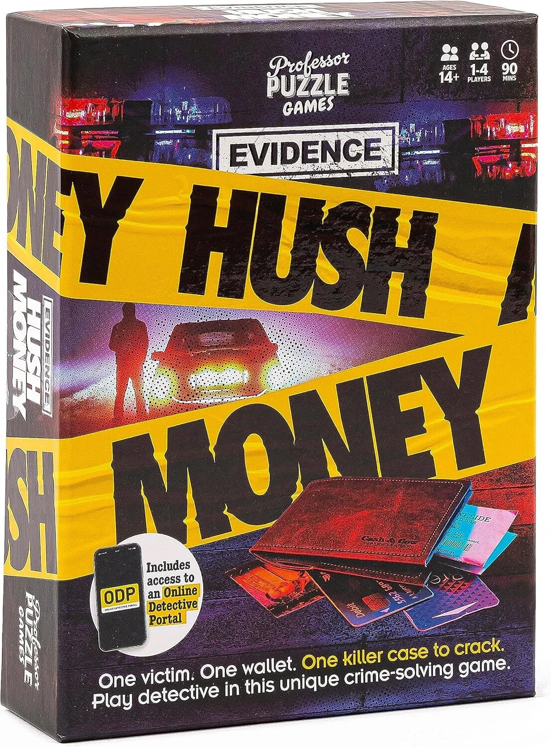 Evidence Hush Money Crime Solving Game For Teens 1 To 4 Players 90 Min