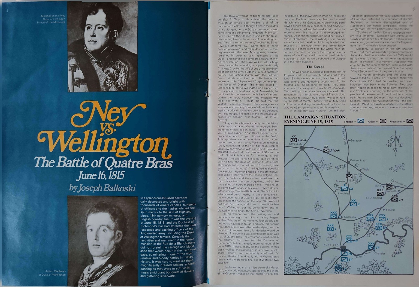 VTG SPI Strategy & Tactics #74 NEY vs WELLINGTON 1815 UNPUNCHED 1979 PRESTINE