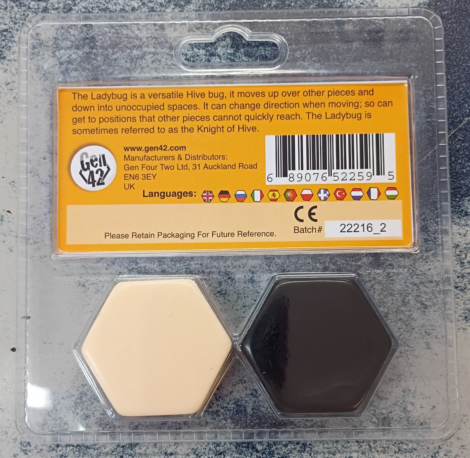 Hive Tile Game: The Ladybug Expansion – Adds 2 Pieces Gen 42