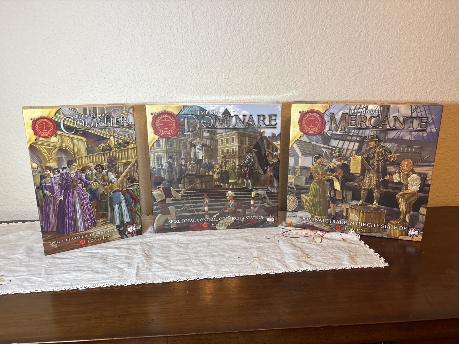 3 Board Game Lot Dominare Courtier Mercante By Alderac Entertainment Group AEG