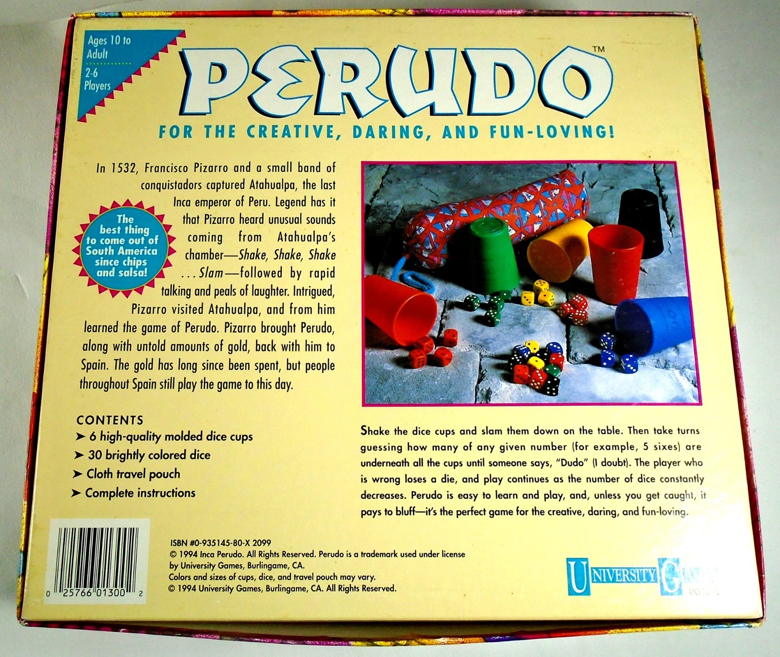 1994 PERUDO Liar’s Dice Game – 100% Complete