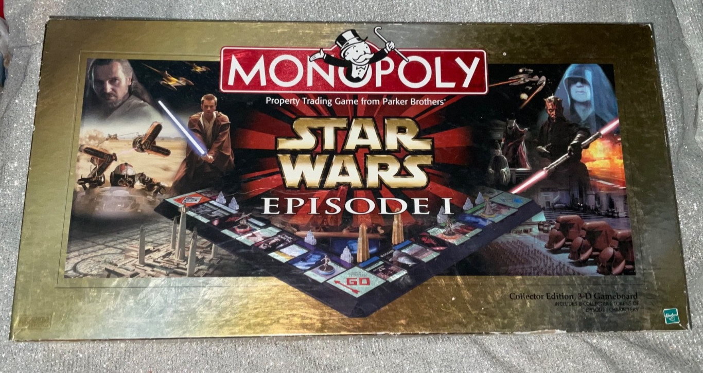 Monopoly Star Wars Episode 1 Collectors Edition Board Game 100% Complete See Pic