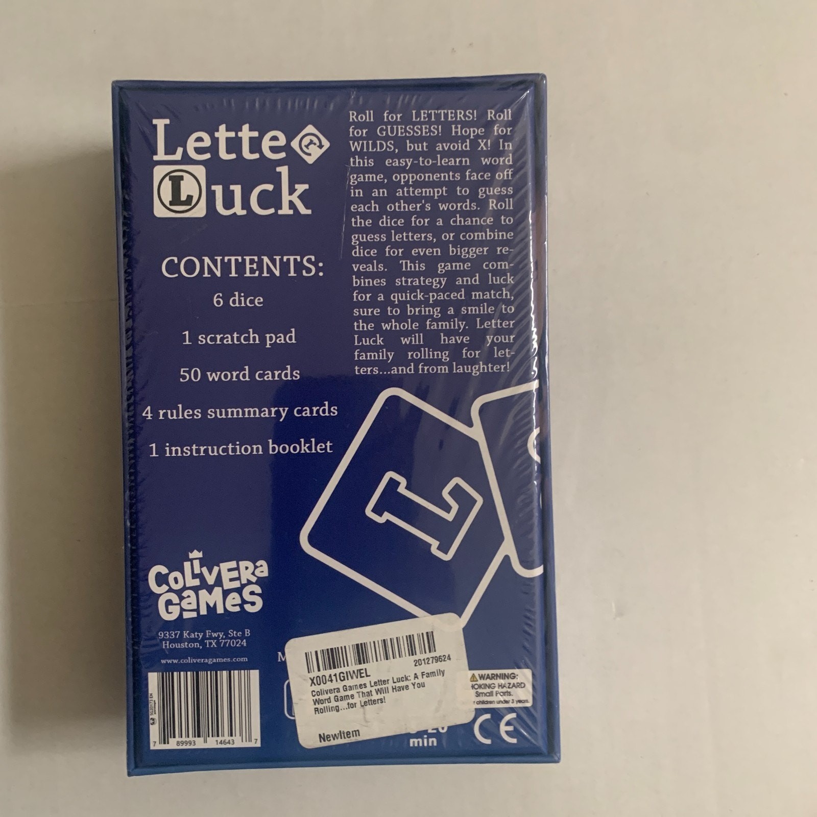 Letter Luck: A Family Word Game That Will Have You Rolling For Letters RARE
