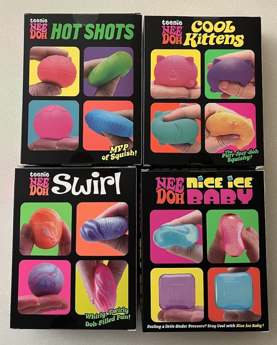 NEW 2025 TEENIE Nee Doh COOL CATS,HOT SHOTS, FAB FOUR FUZZ BALL LOT 6 24 BALLS