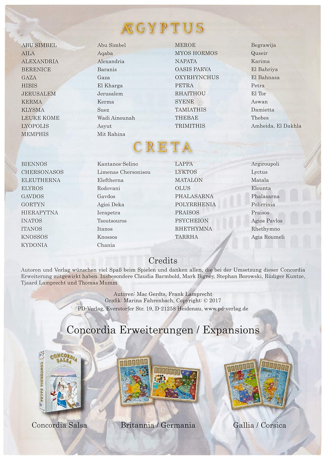 Concordia: Aegyptus / Creta – Rio Grande Games