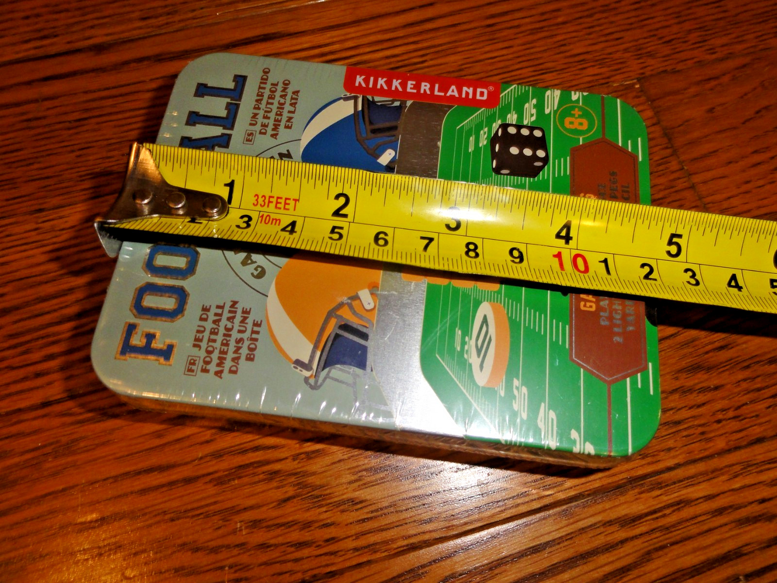 KIKKERLAND FOOTBALL Tin Travel Size Game Dice Peg Portable Still Sealed 2 Player