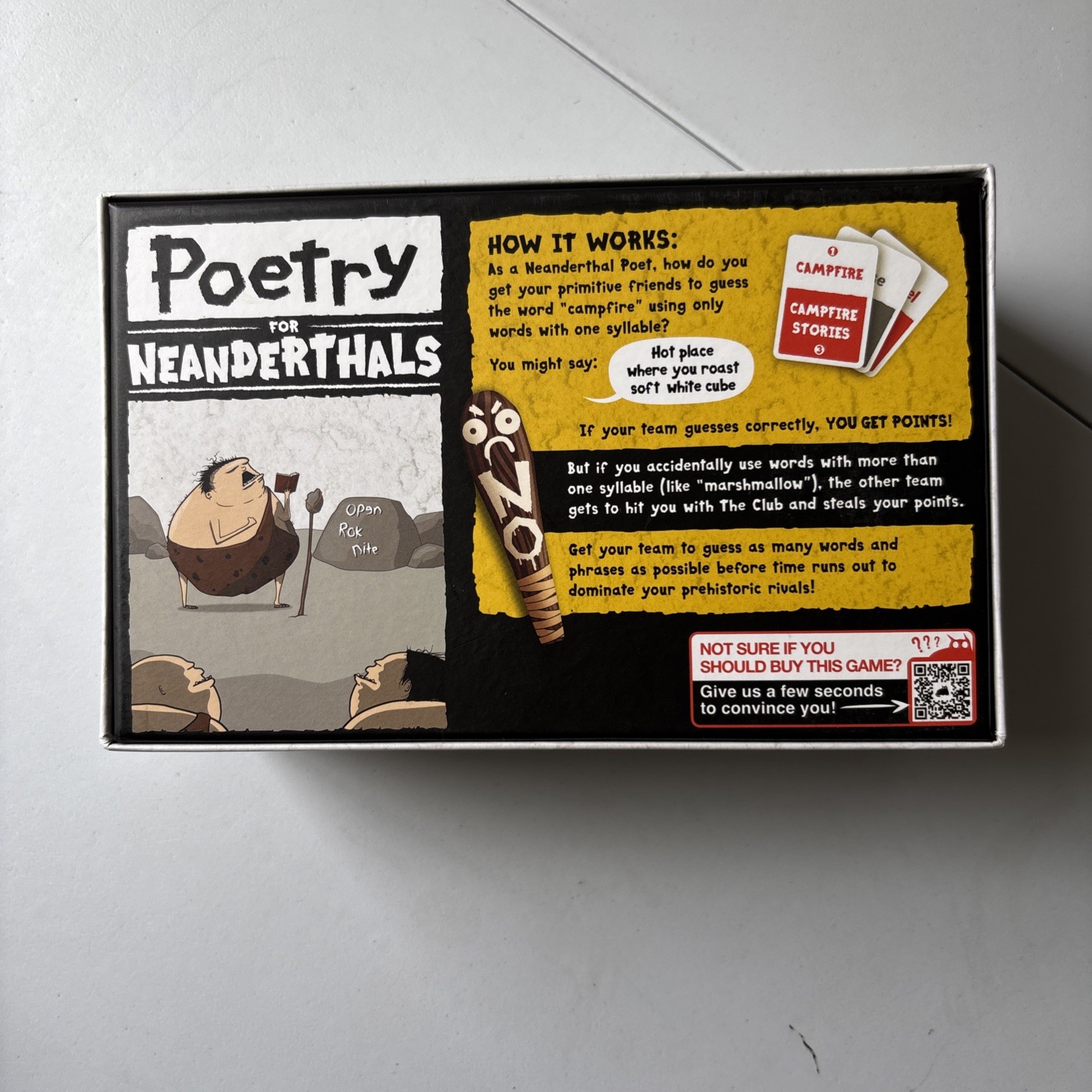 Poetry For Neanderthals Board Game Exploding Kittens Party Game Open Box