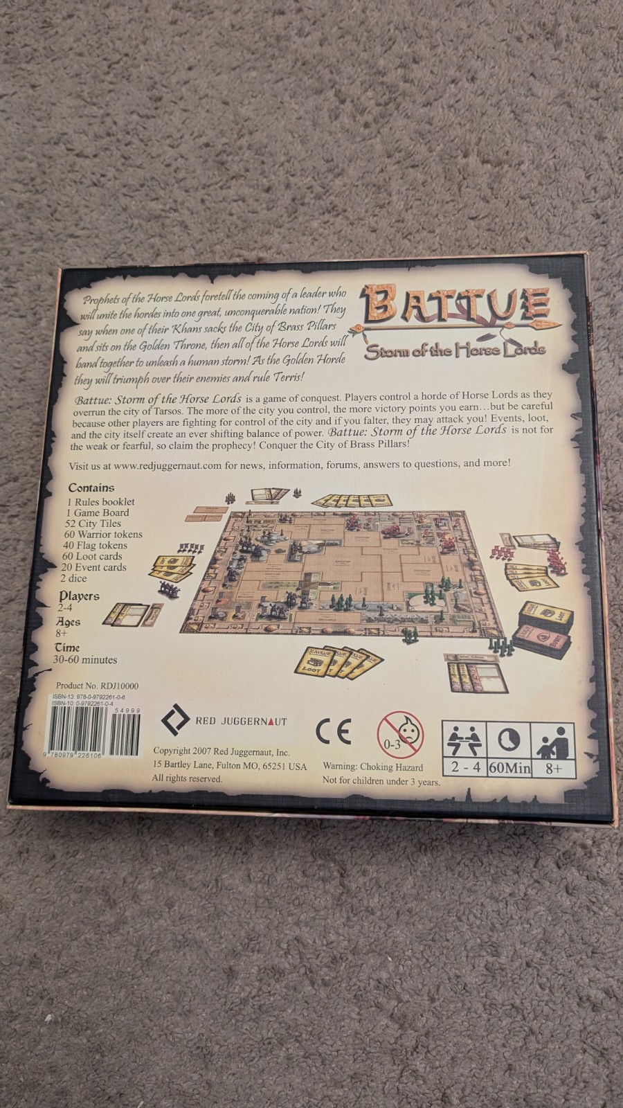 Battue: Storm of the Horse Lords & Walls of Tarsos Exp. Board Game – Complete!