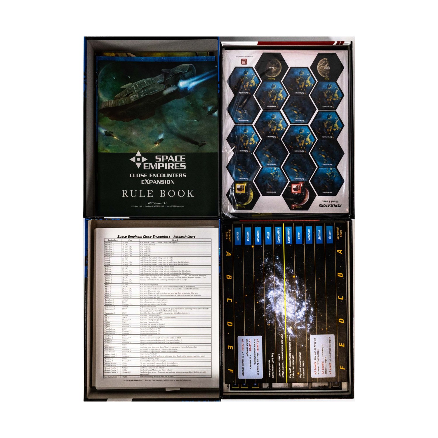 GMT Space Empires 4X Collection #6 – Base Game x2 + 2 Expansions + Ext VG+/NM
