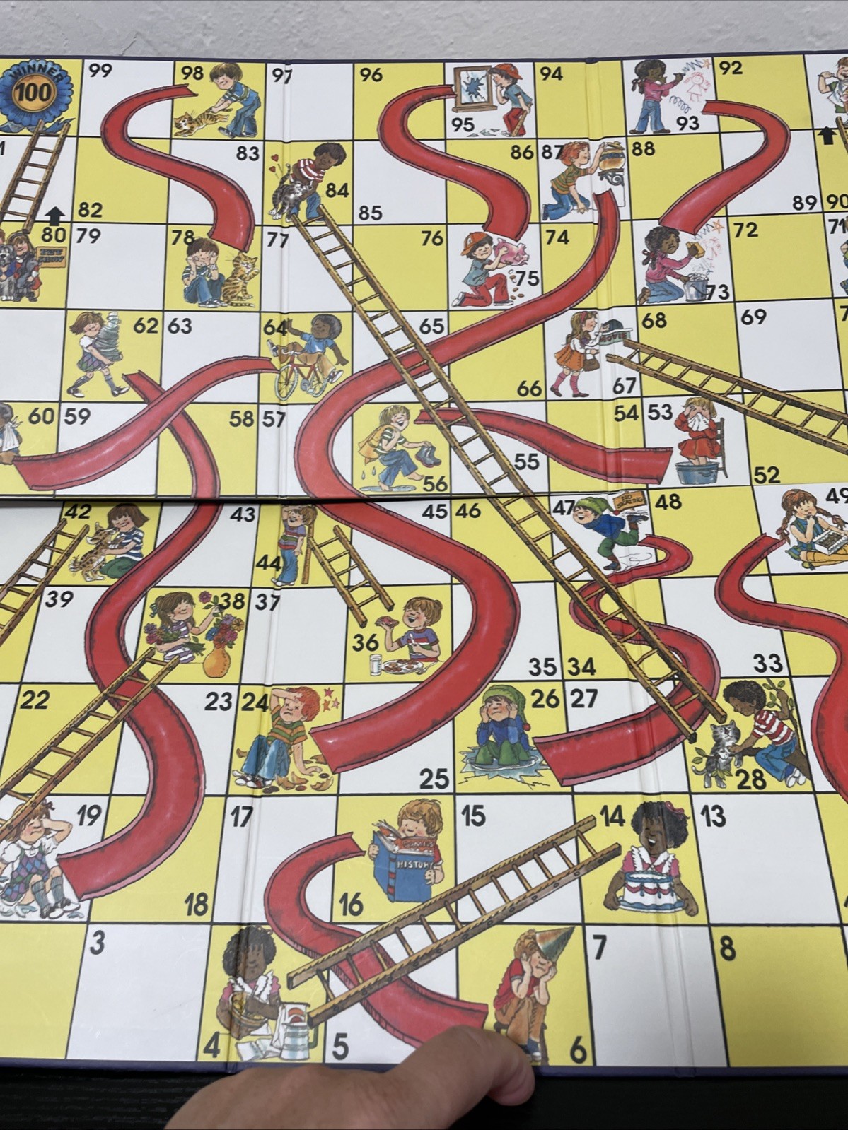 WS Game Company Chutes and Ladders Vintage Bookshelf Edition Board Game
