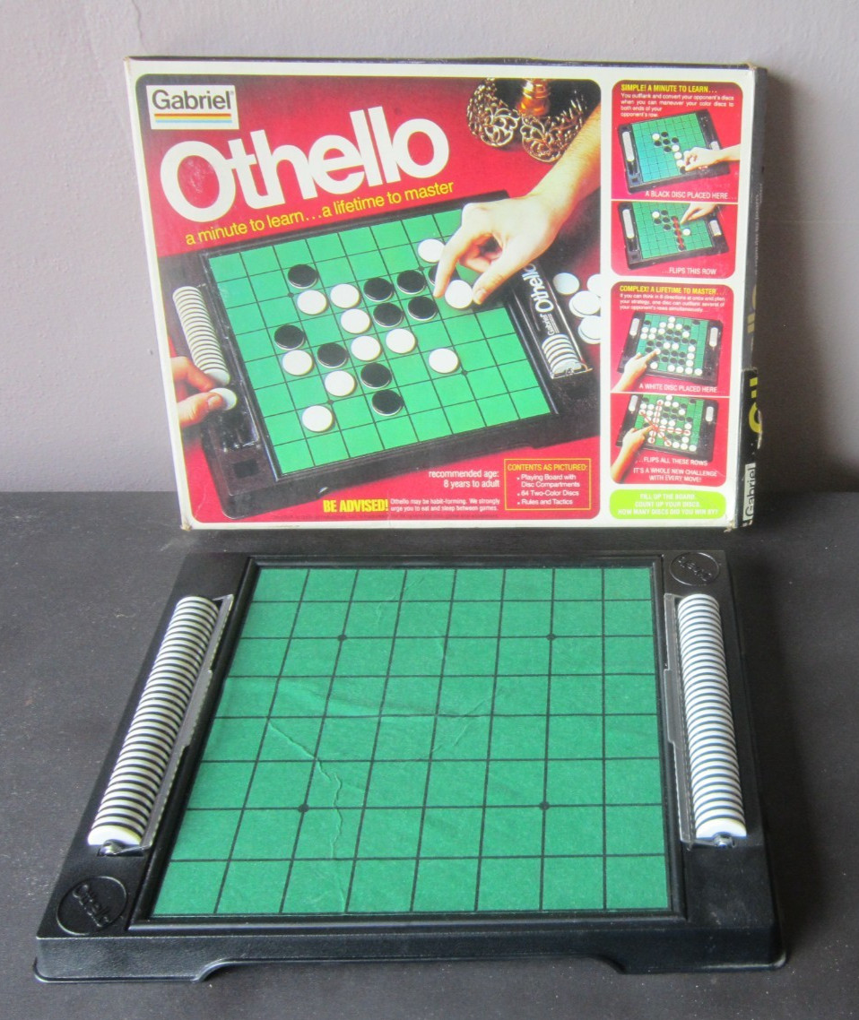 Complete Vintage 1975 Gabriel OTHELLO BOARD GAME w/ All Two-color discs Strategy