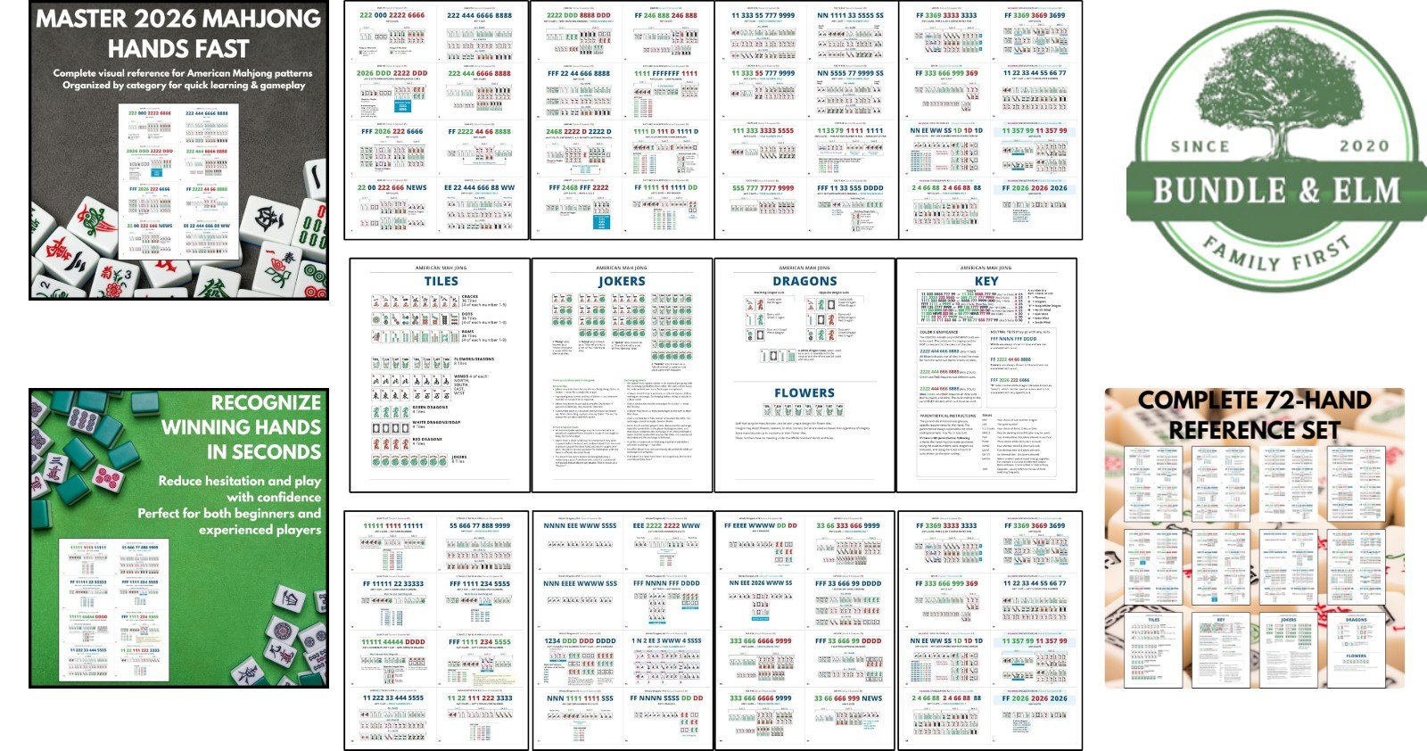 Flash Cards for Mah Jongg Learning – Helps Improve Memory and Problem Solving