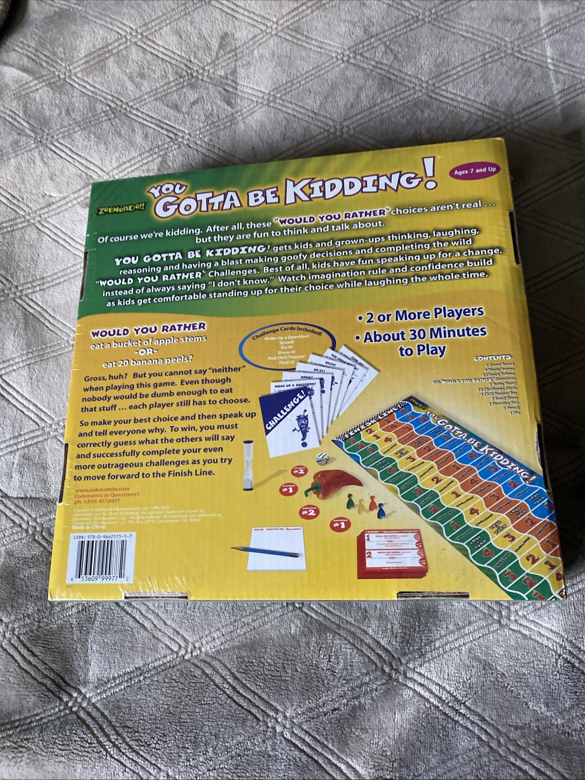 ZOBMONDO!! You Gotta Be Kidding! Would You Rather Game (Ages 7+) SEALED New