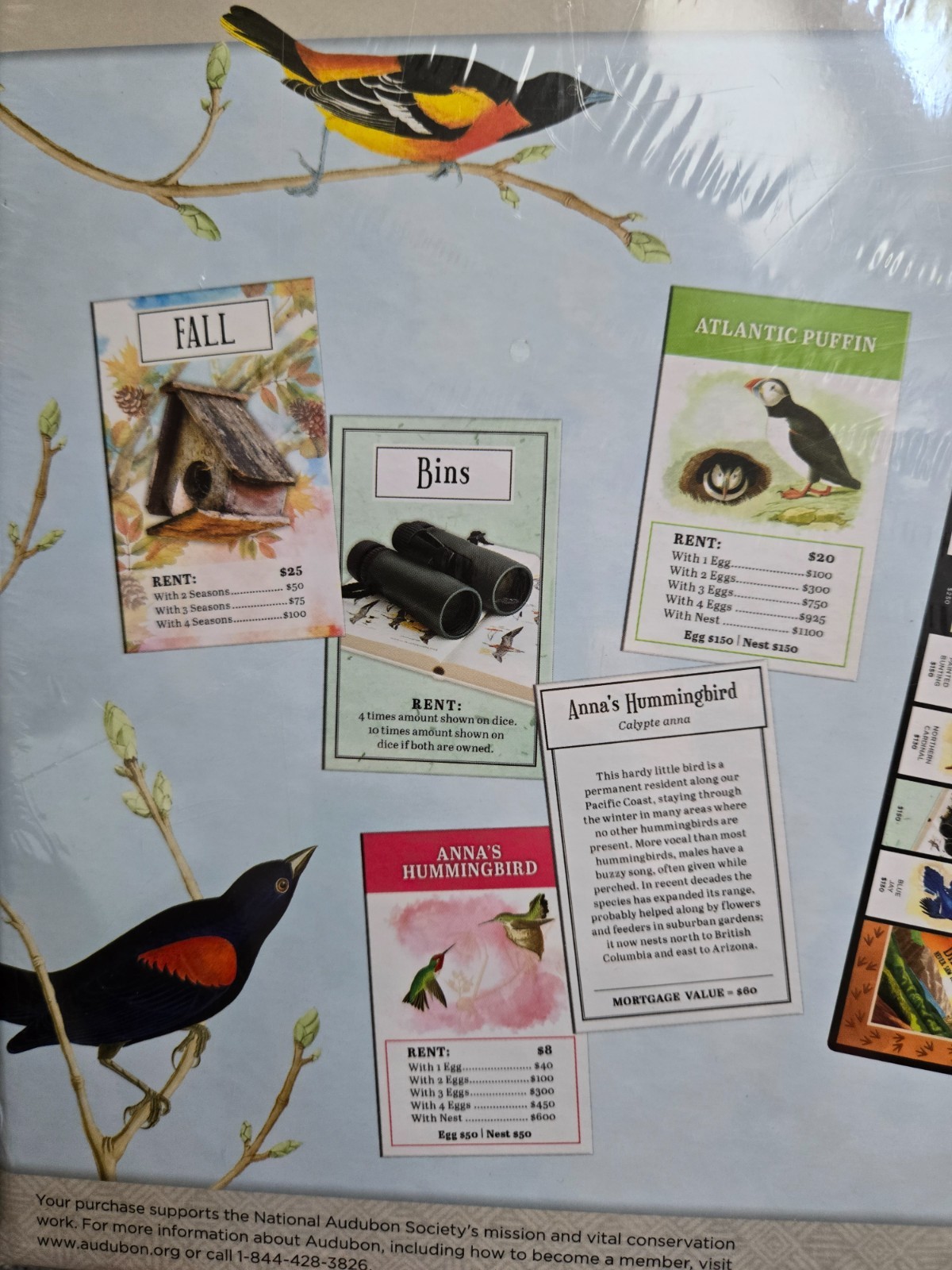 Bird Spotting-Opoly Board Game New Sealed Audubon Society Late for the Sky