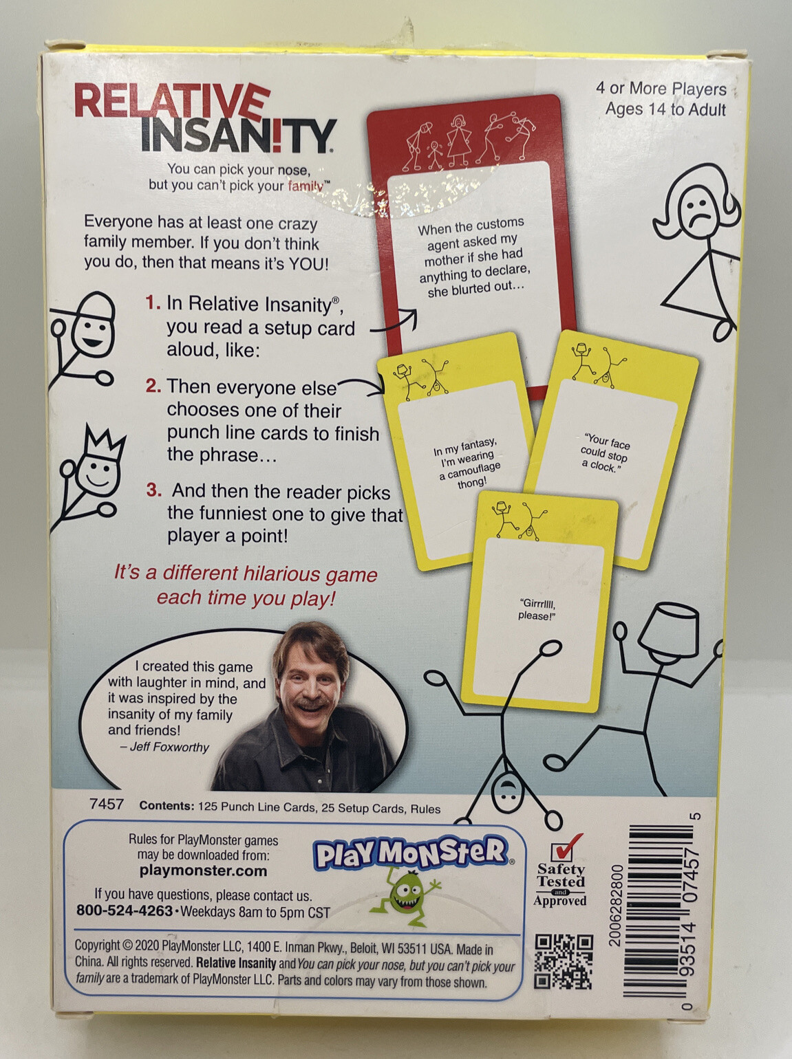 Relative Insanity Hilarious Party Game – By: Jeff Foxworthy – Ages 14+ – E9E