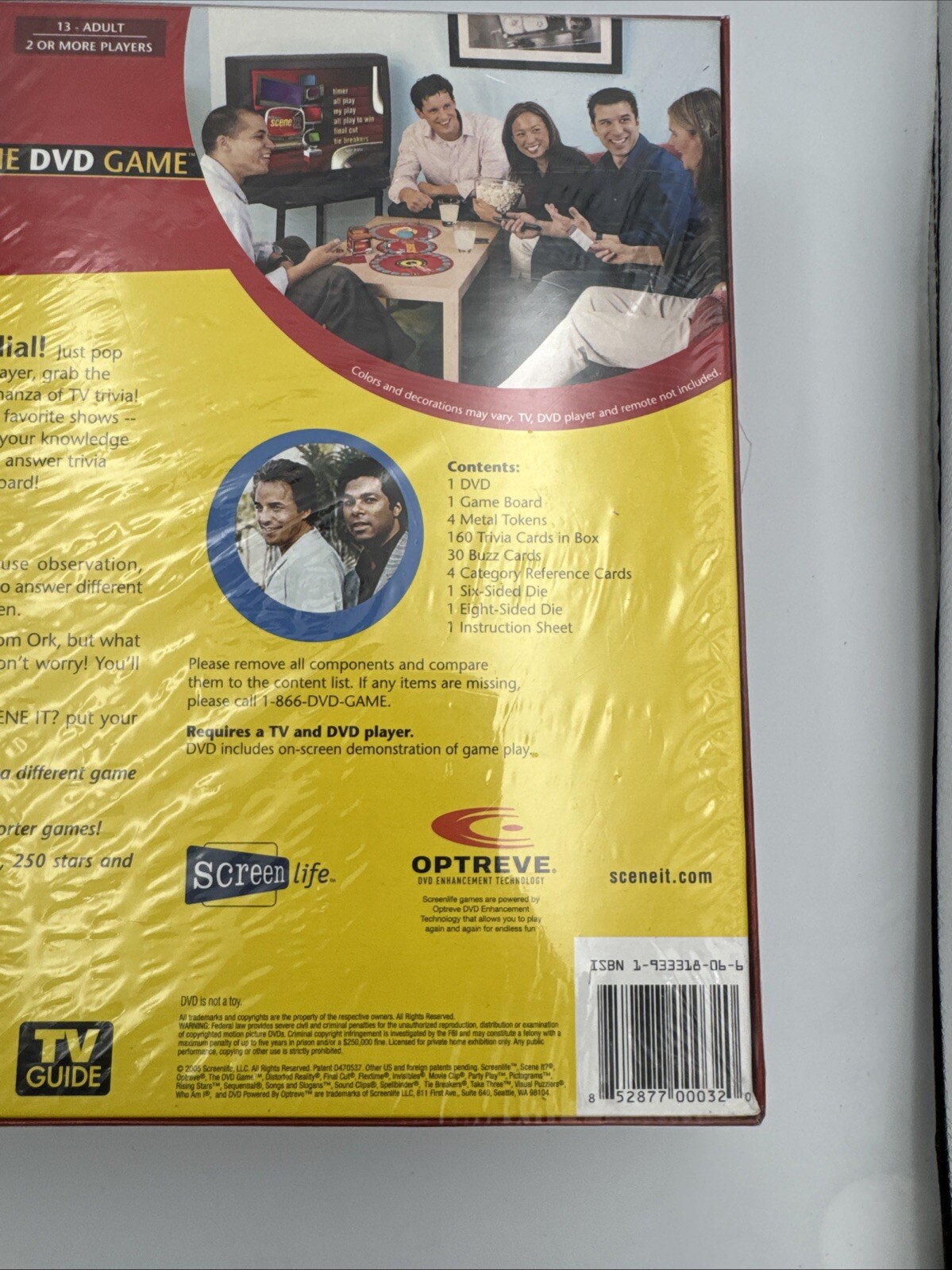 Scene It TV Edition DVD Game 2005 Sealed Screenlife Trivia Board Game