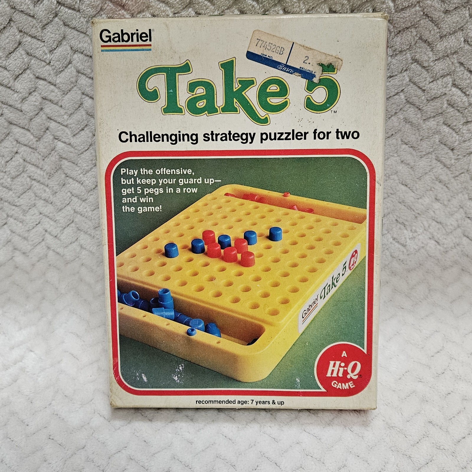 TAKE 5 by Gabriel Strategy Board Game Hi-Q Puzzle Vintage 1977 Complete Orig Box