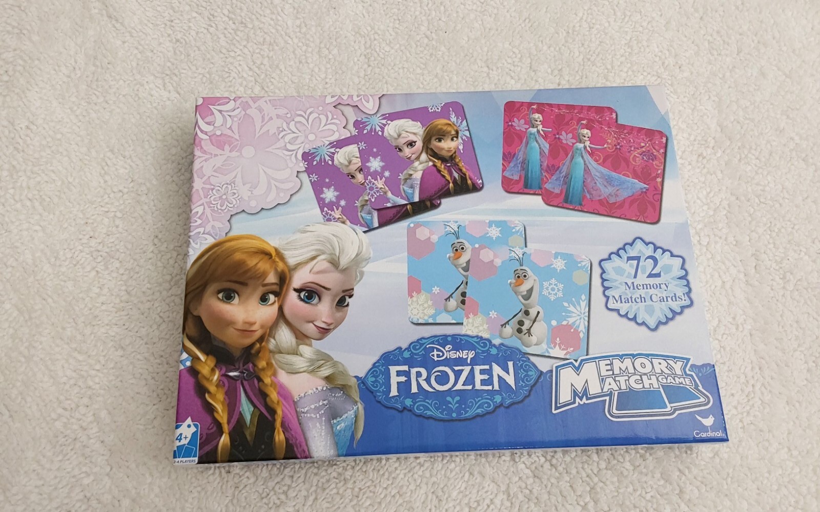 Disney Frozen Memory Match Game 72 Cards Instructions By Cardinal Elsa Anna Olaf