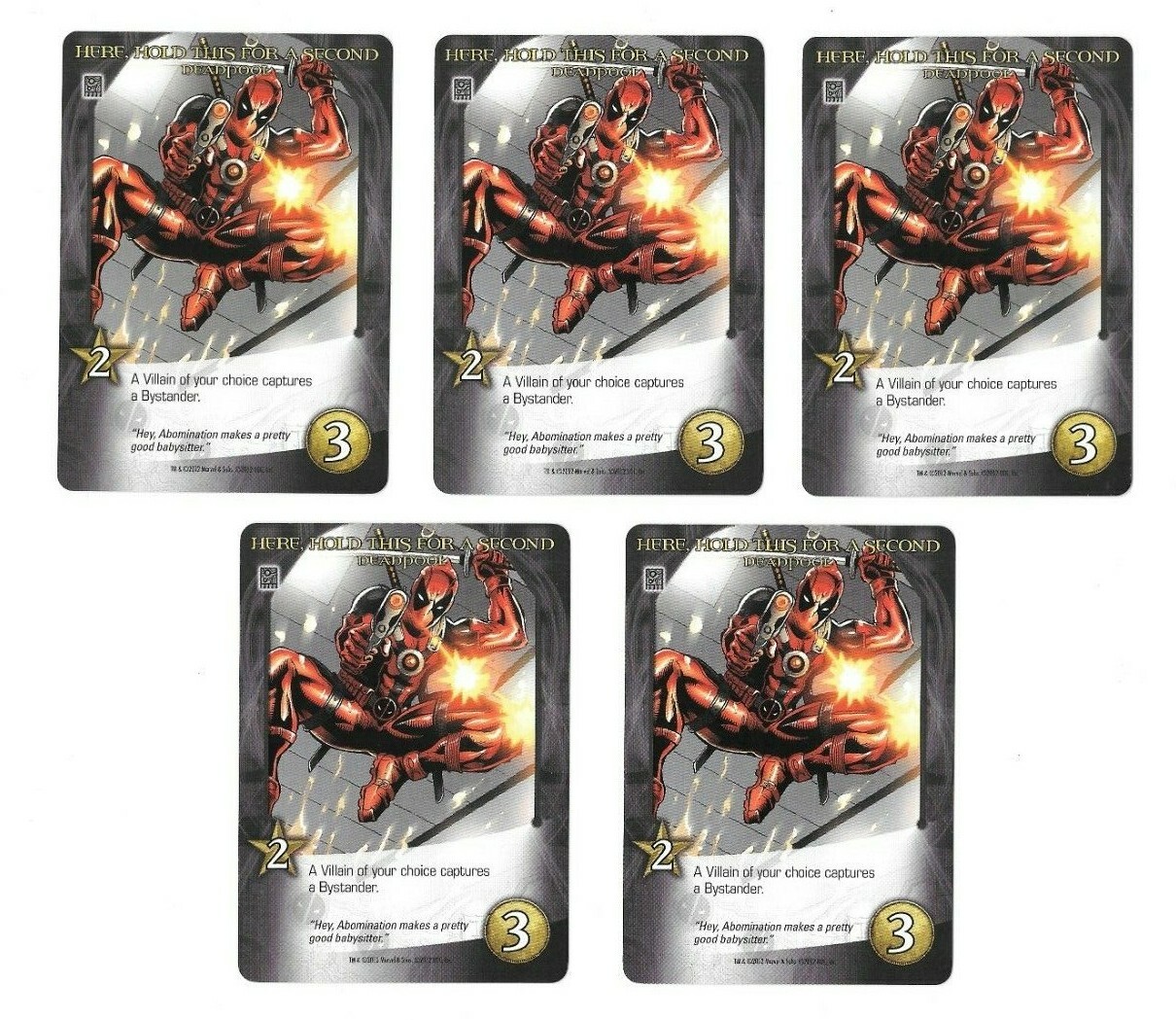 MARVEL LEGENDARY 14-CARD HERO DECK DEADPOOL BASE GAME UPPER DECK 2012