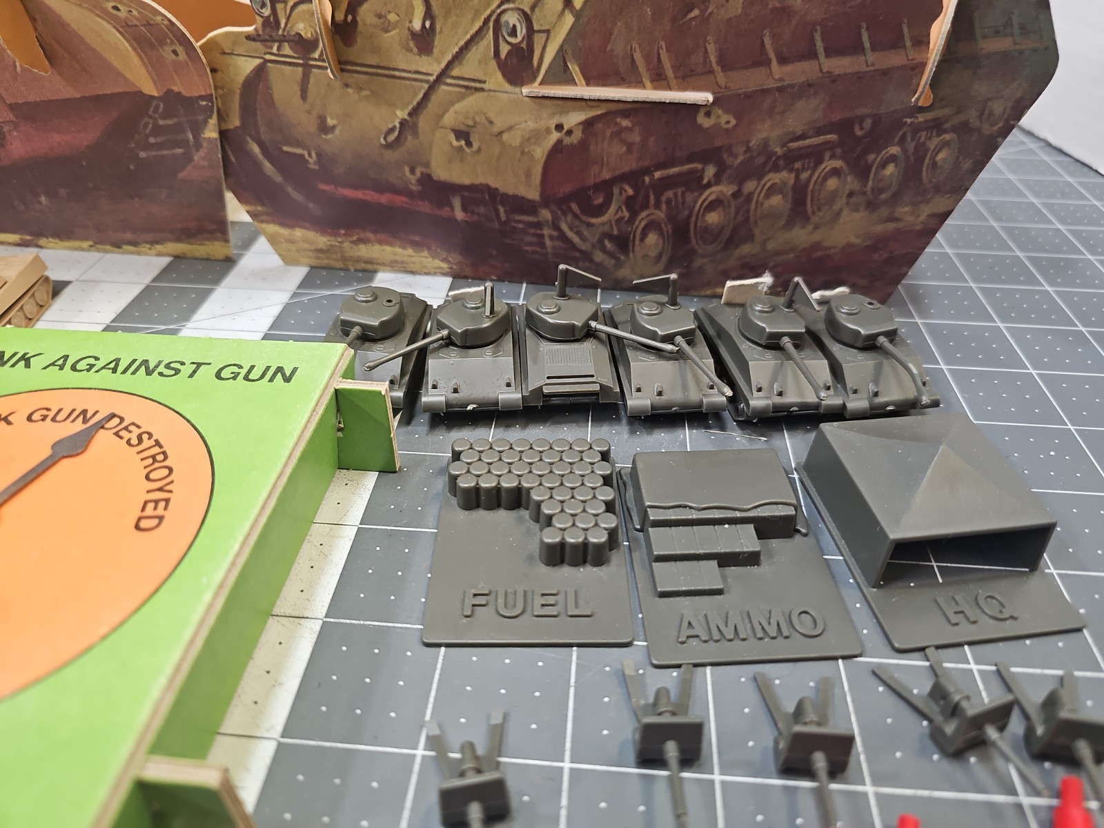 Parts 1975 Vintage Tank Battle Game by Milton Bradley 85% Of Parts Only #4508