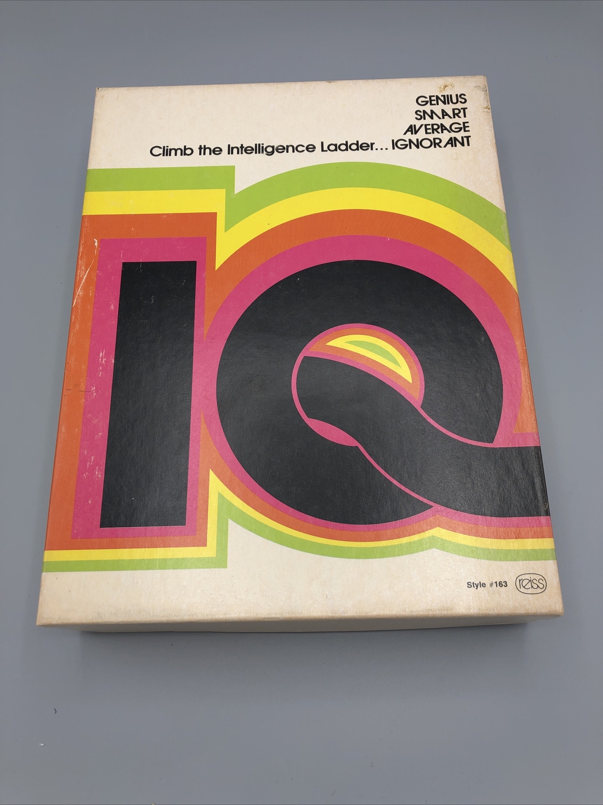 IQ Board Game, Reiss Games, 1974, Style #163, Complete Set