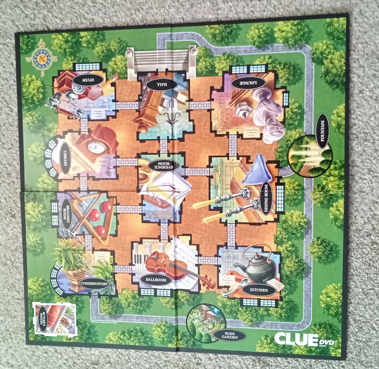Clue DVD Parker Brothers 2006 Classic Detective Board Game Mystery. complete.