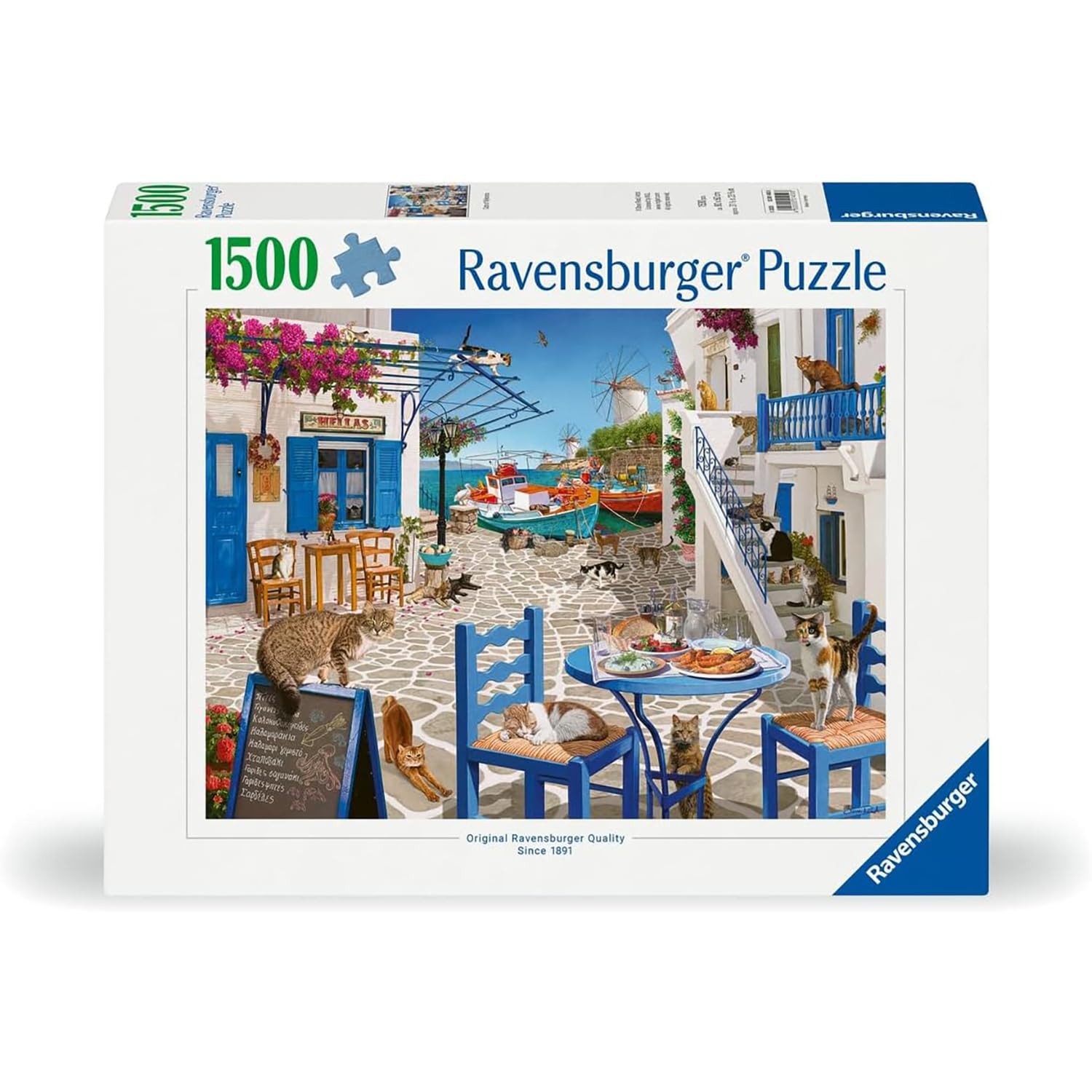Jigsaw Puzzle 1500 Piece Cats of Mykonos FSC Certified Ravensburger Great Group