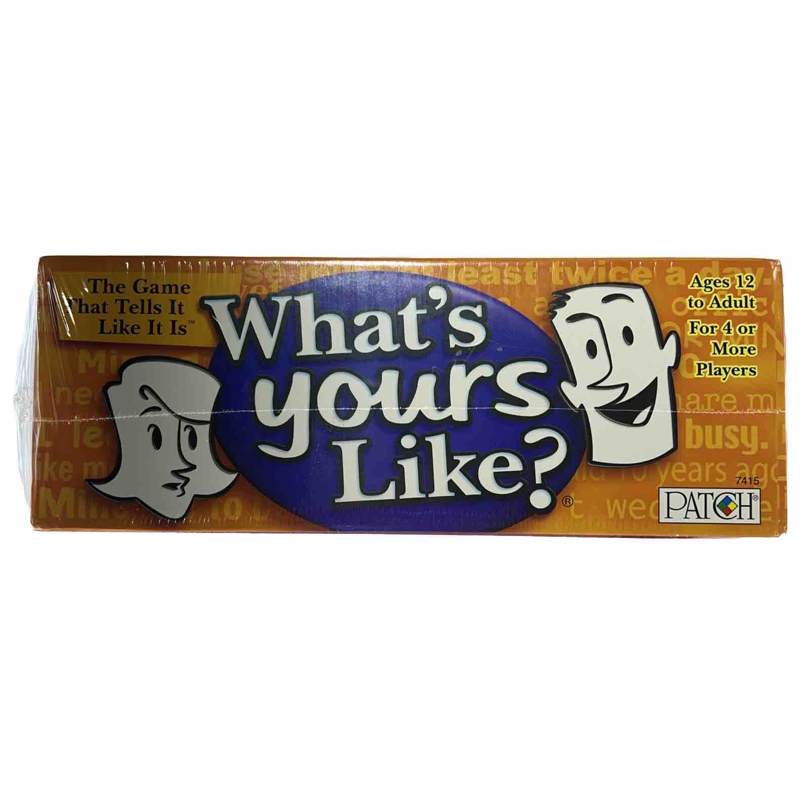 WHAT’S YOURS LIKE? Party Game By Patch Products Family Fun Hilarious Clever