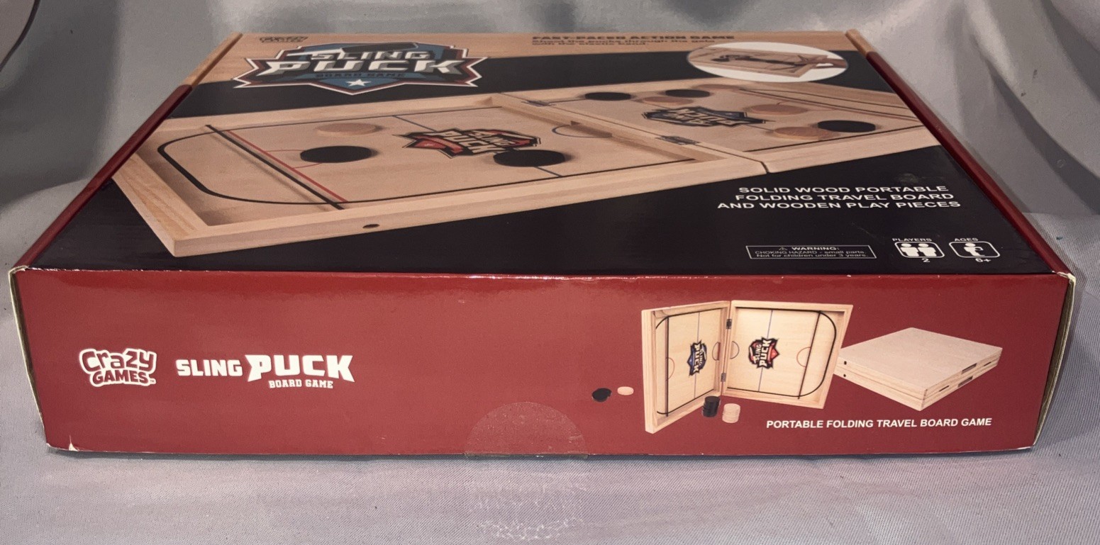 Crazy Games Fast Sling Puck table board game. Open Box, never used!