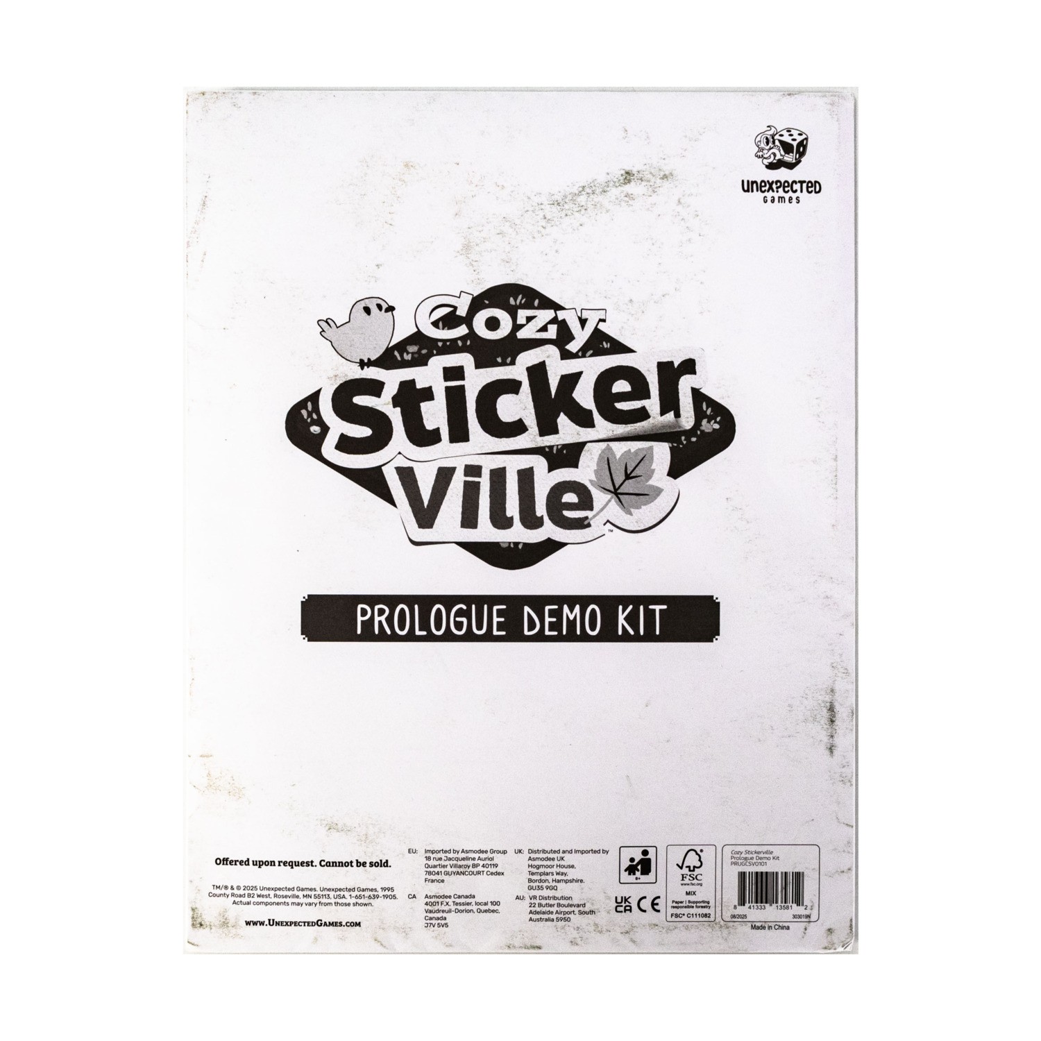 Unexpected Games Board Game Coxy Stickerville – Prologue Demo Kit Bag VG+/EX