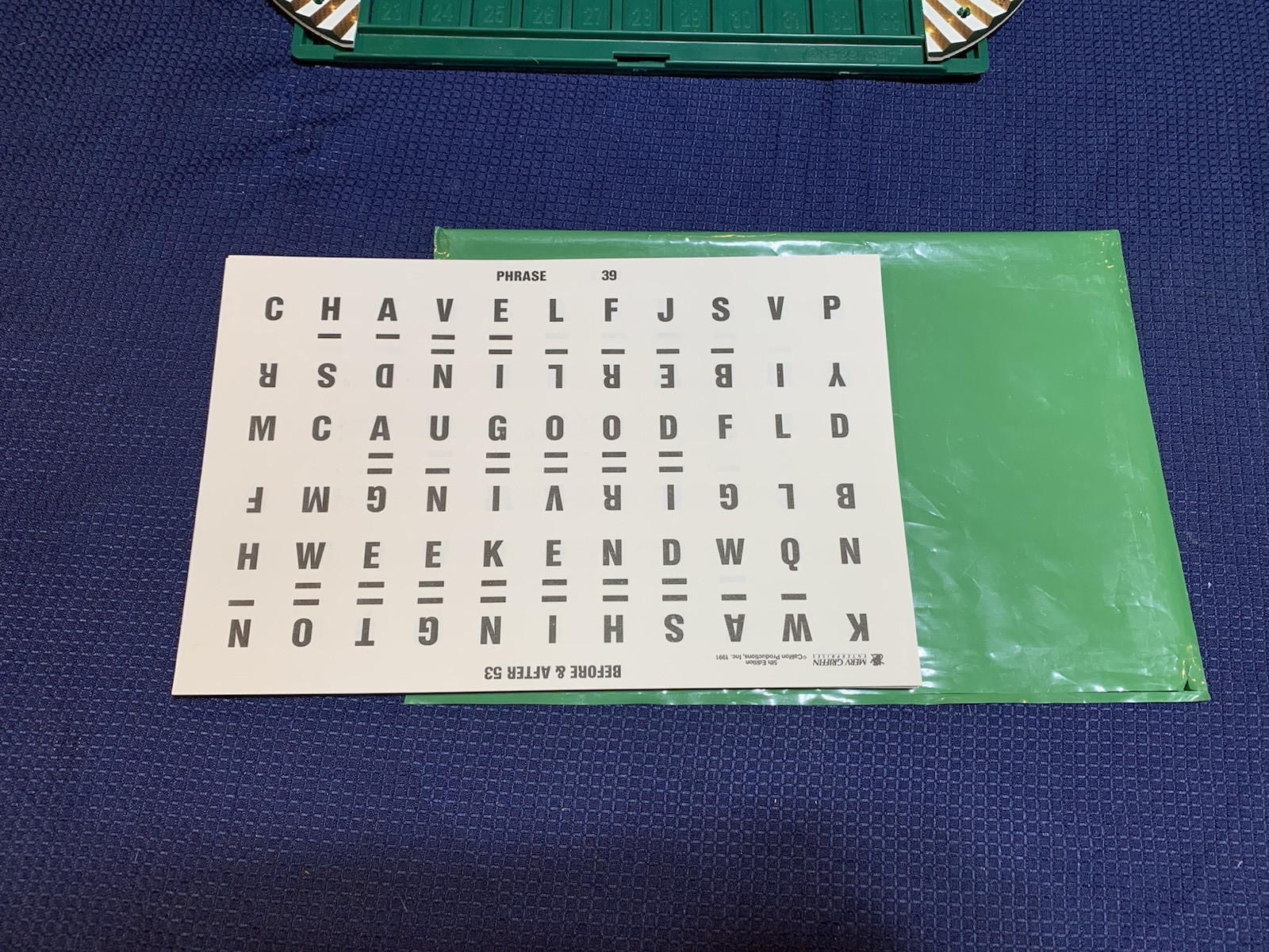 Vintage – 91 – Wheel Of Fortune Board Game 5th Edition Pressman – Free Shipping
