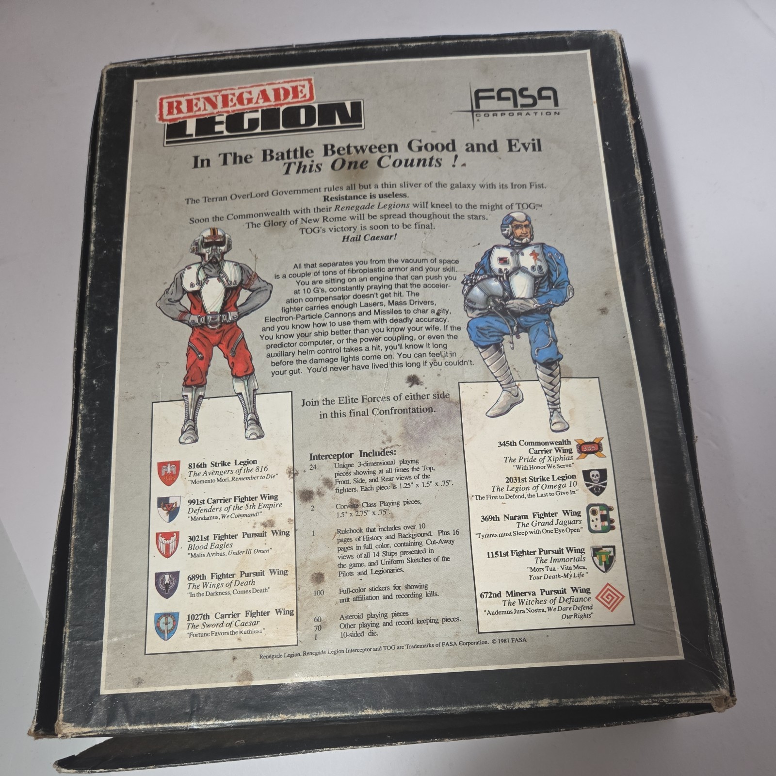 Renegade Legion Interceptor: The First Line of Defense Board Game FASA 1987