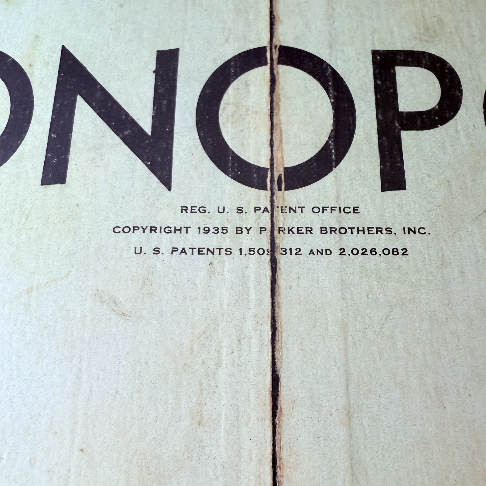 VINTAGE MONOPOLY BOARD 1935 – 1933 CHAS. B. DARROW- BOARD ONLY