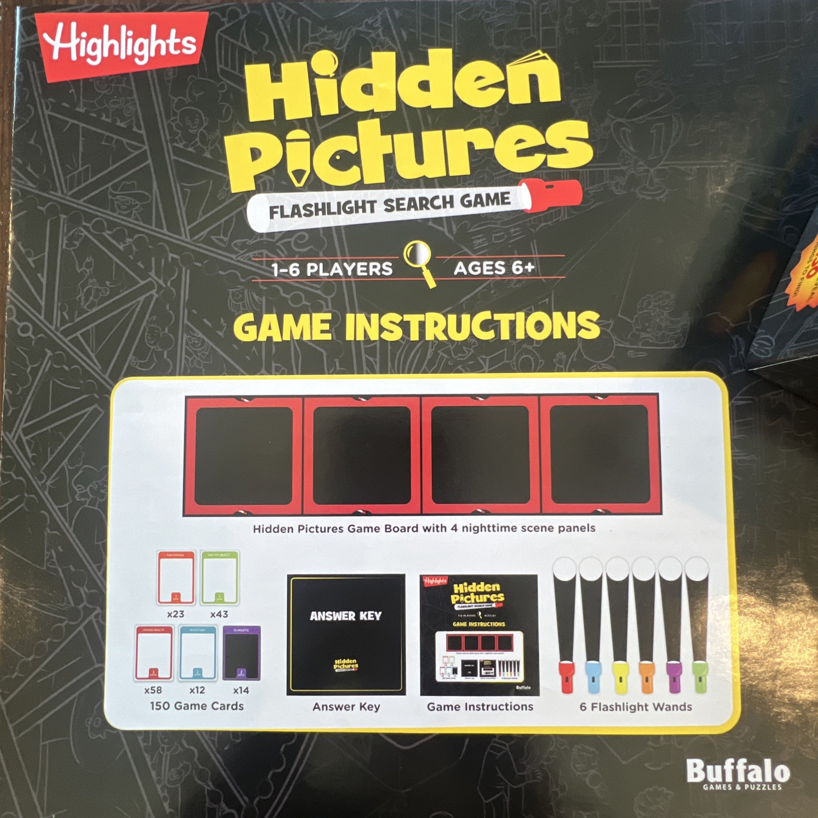 Highlights Hidden Pictures Board Game Flashlight Search Pre Owned