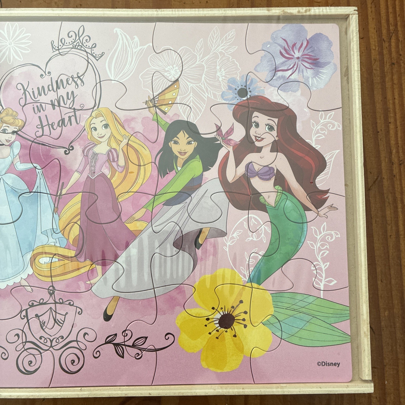 Disney Princess 7 Wood Puzzles Age 3+ Spinmaster Brand New in Sealed Box