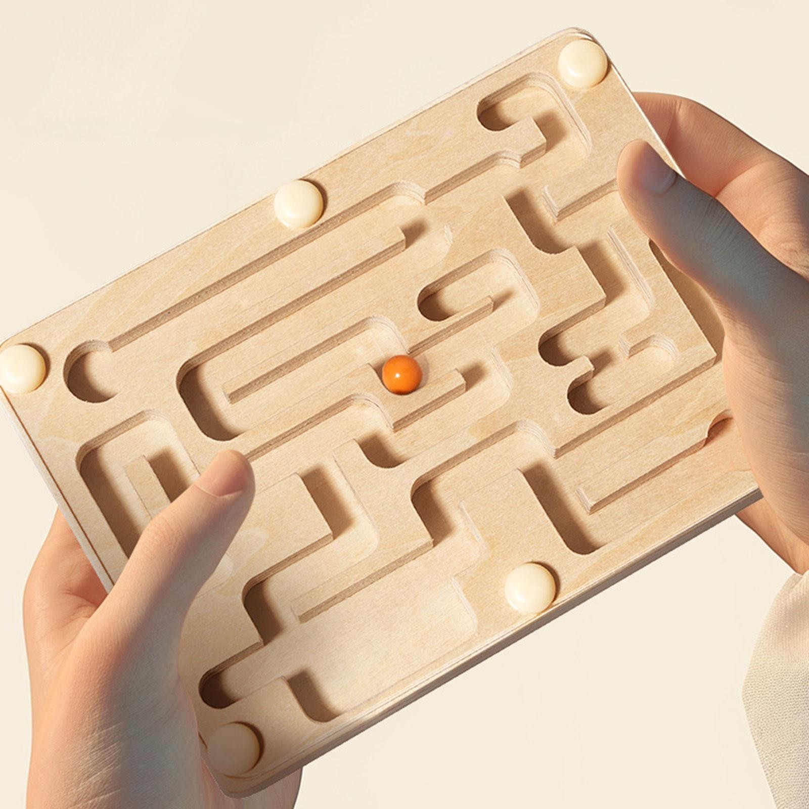 Marble Maze Labyrinth Board Game Preschool Traditional Game Balance Educational
