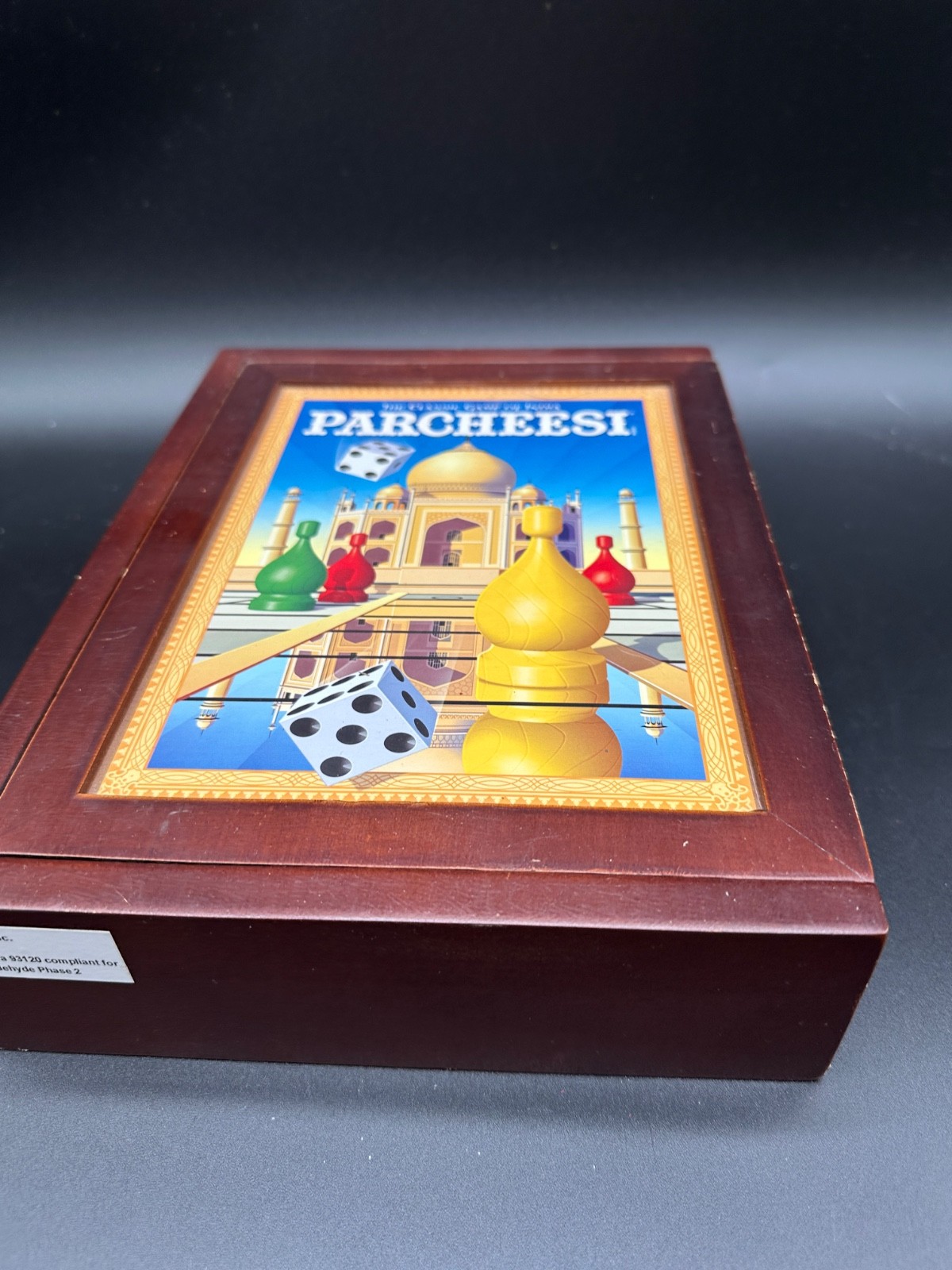 Bookshelf Edition in Wood Box of Board Game Parcheesi 2011 COMPLETE