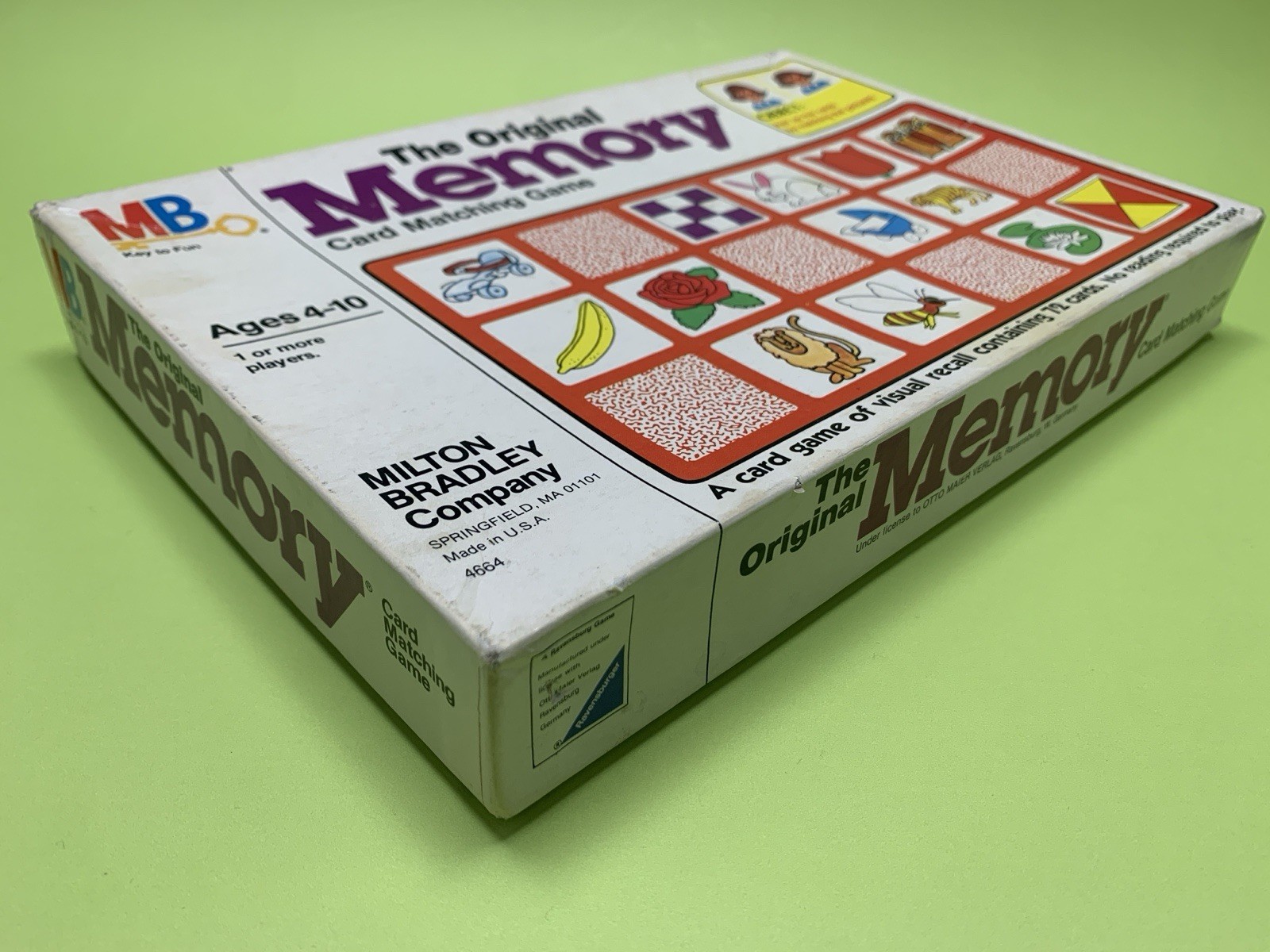 The Original Memory Game Milton Bradley 1980 Vintage 100% Complete