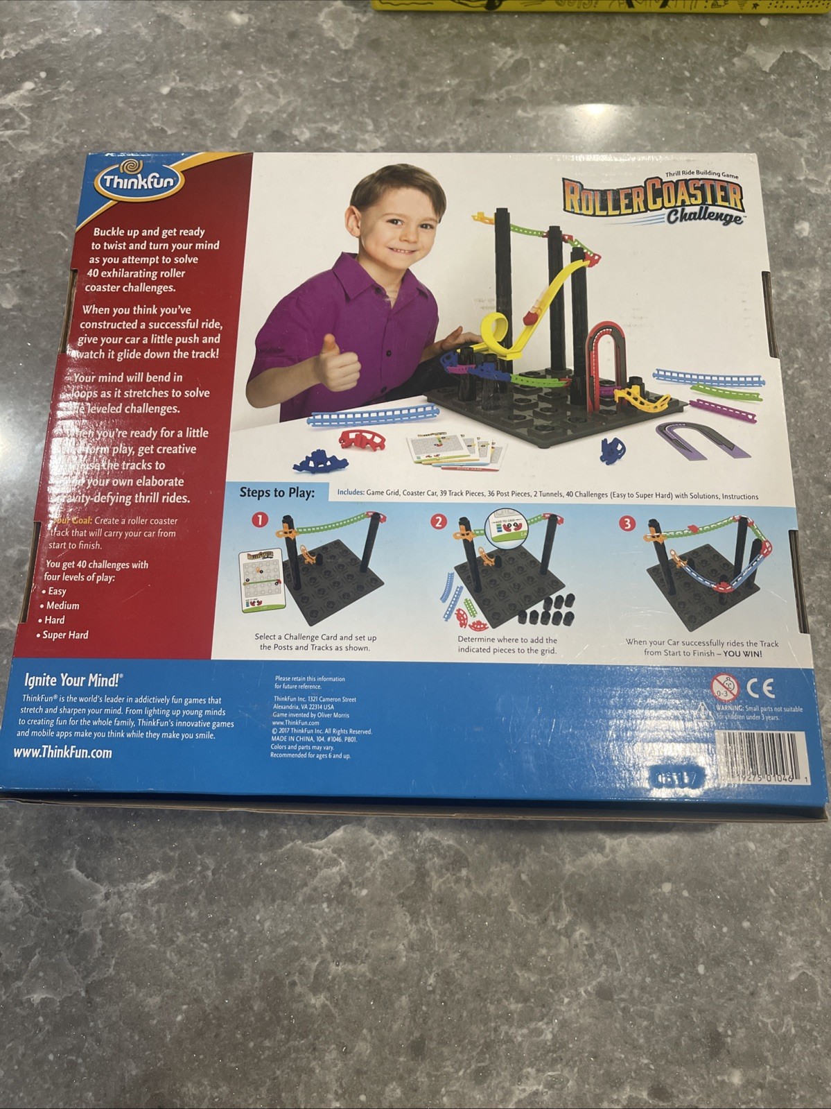 ThinkFun Roller Coaster Challenge Board Game Complete With Instructions 2017