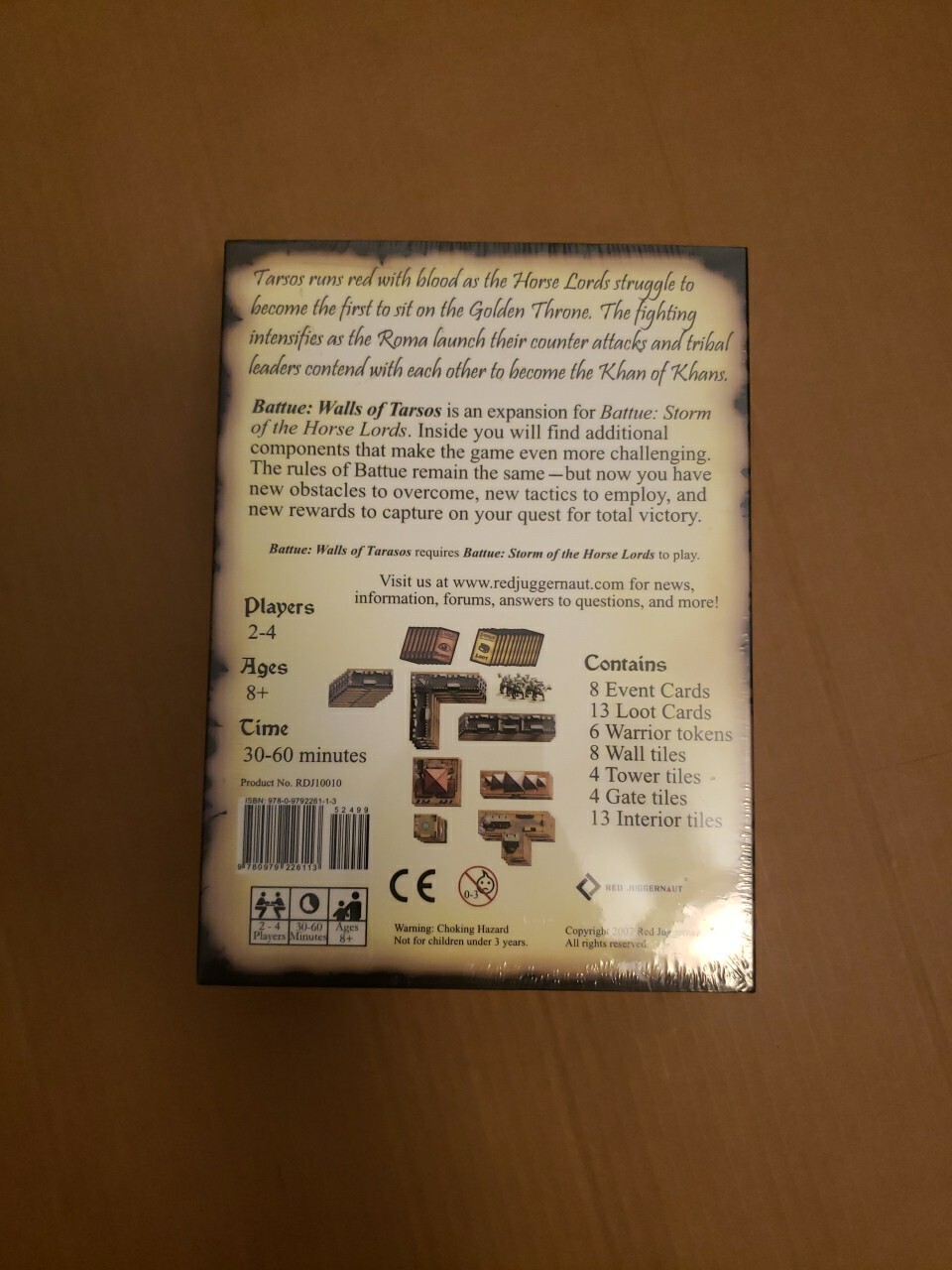 Battue: Storm of the Horse Lords & Walls of Tarsos Exp Board Game. Sealed/ New.