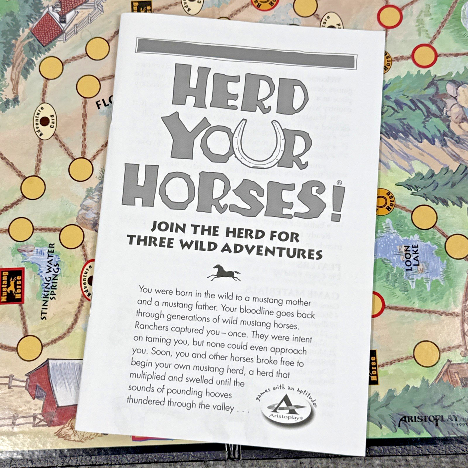 Herd Your Horses! Horse Themed Board Game Complete 2002 Aristoplay 1 Day Ship!👍