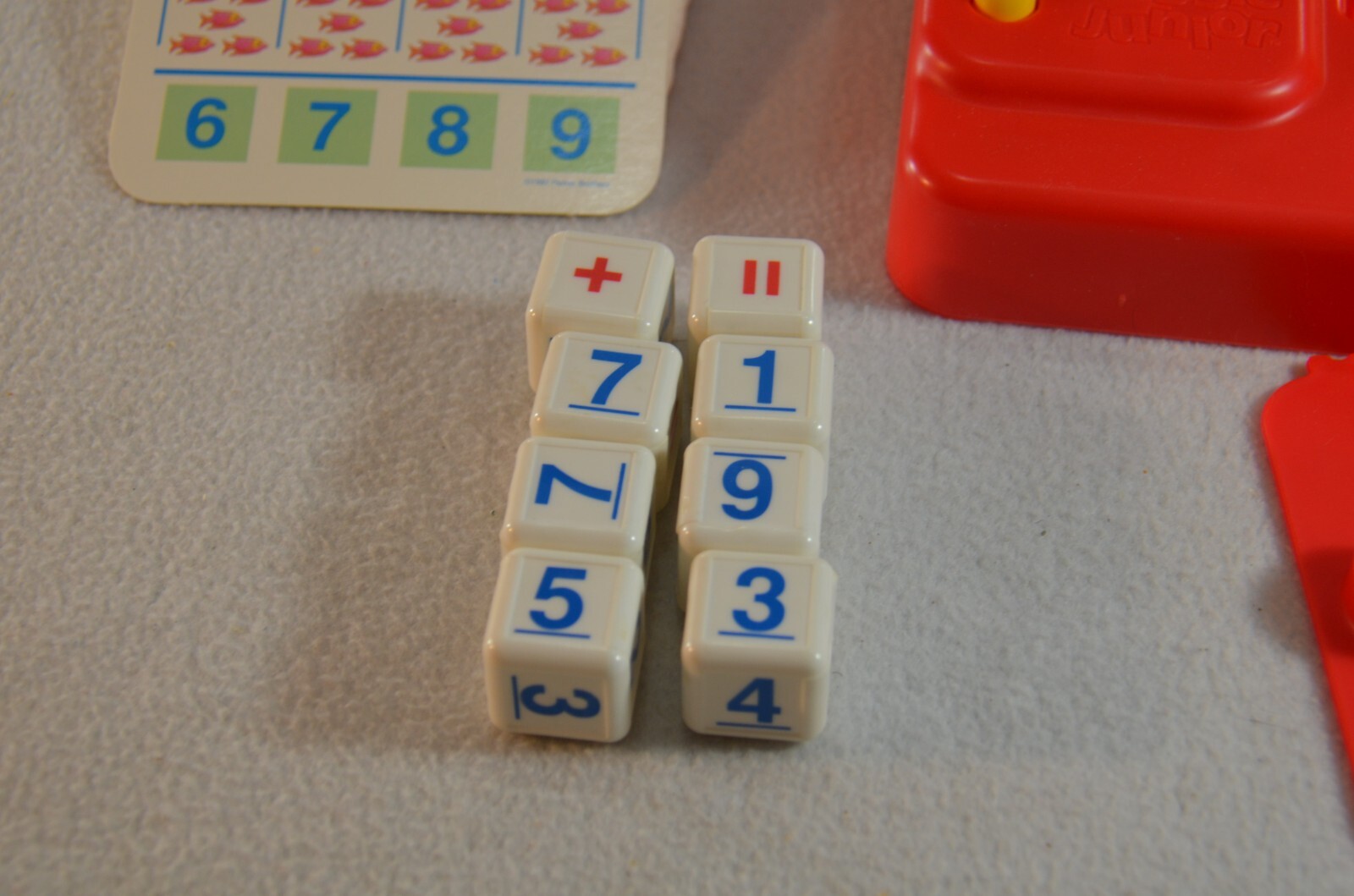 Boggle Jr. Numbers Parker Brothers Ages 3-6 1-2 Players Complete