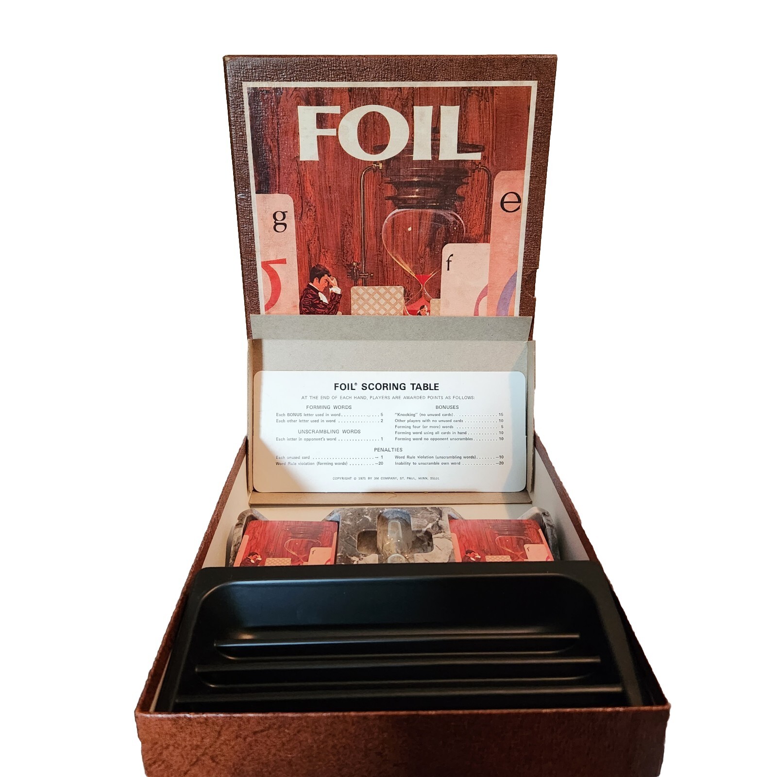 FOIL Board Game of Words & Wits 1968 Bookshelf Edition Complete 3M BH