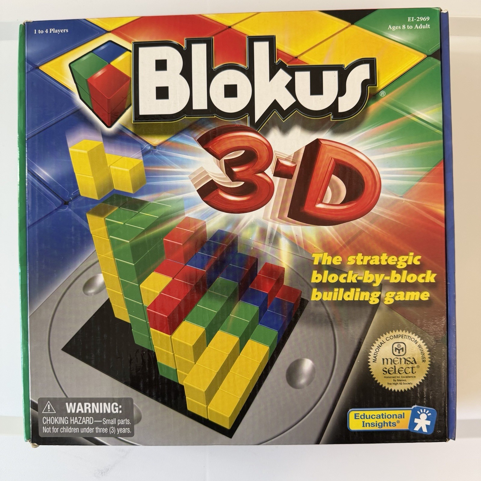 BLOKUS 3-D Strategic Block Building Game 100% Complete Rare Mensa Select EUC