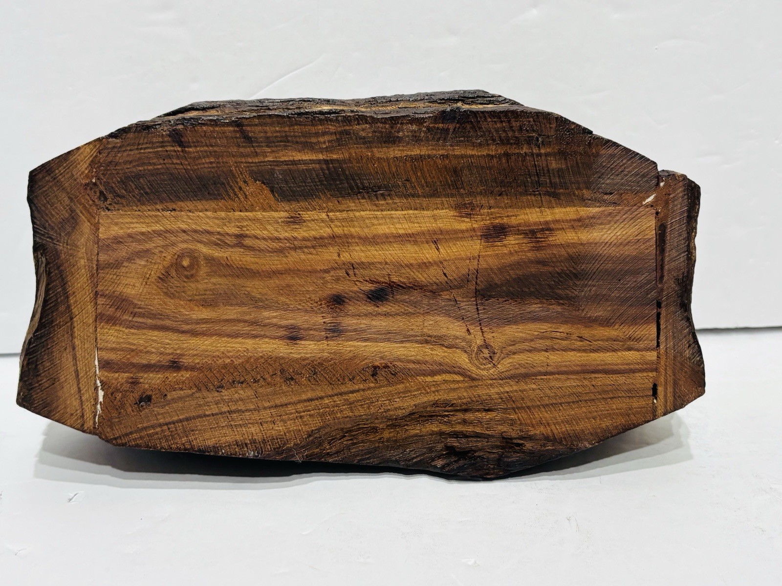 Vintage Walnut Wood Dominoes Set And Box
