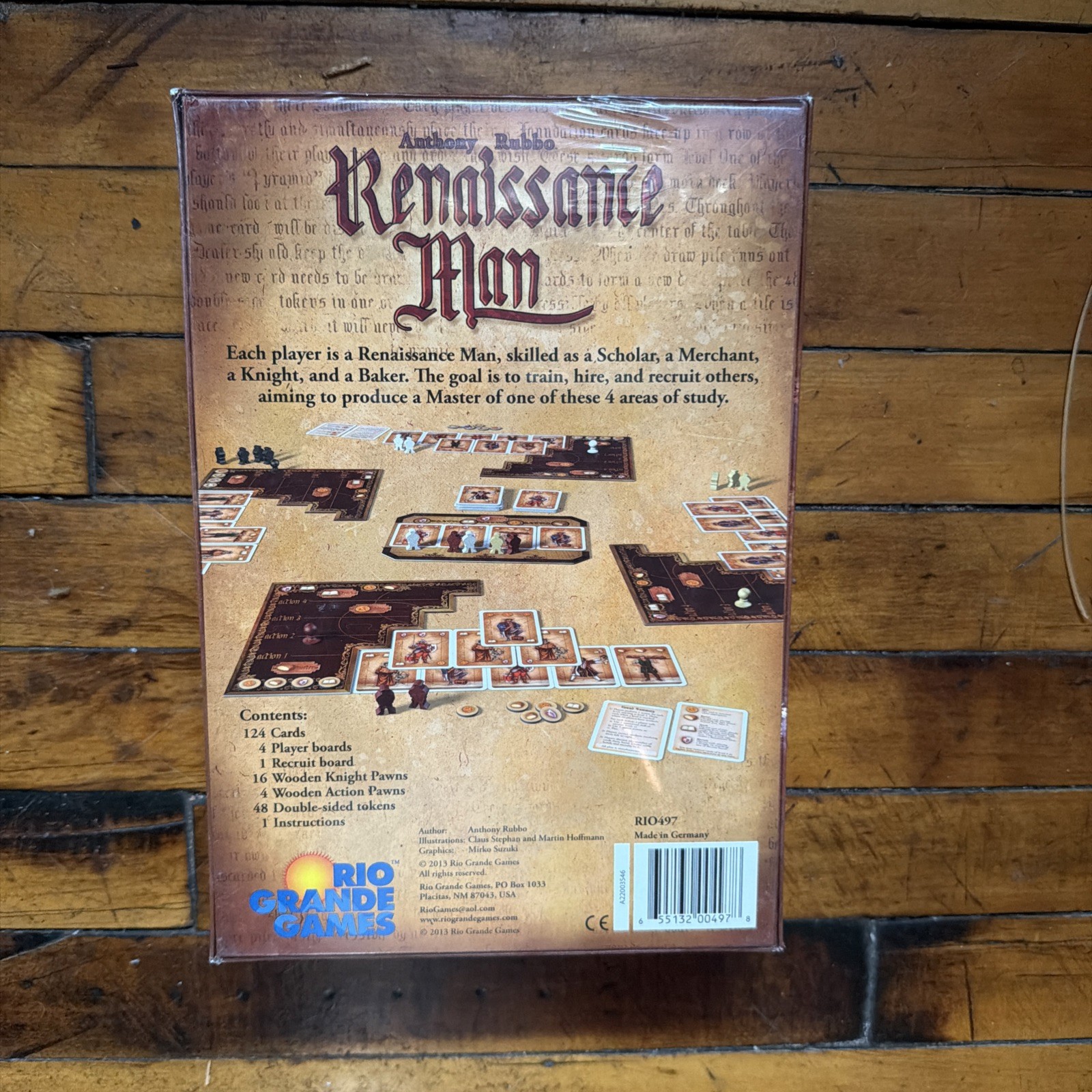 Rio Grande Boardgame Renaissance Man Sealed Brand New! Made in Germany