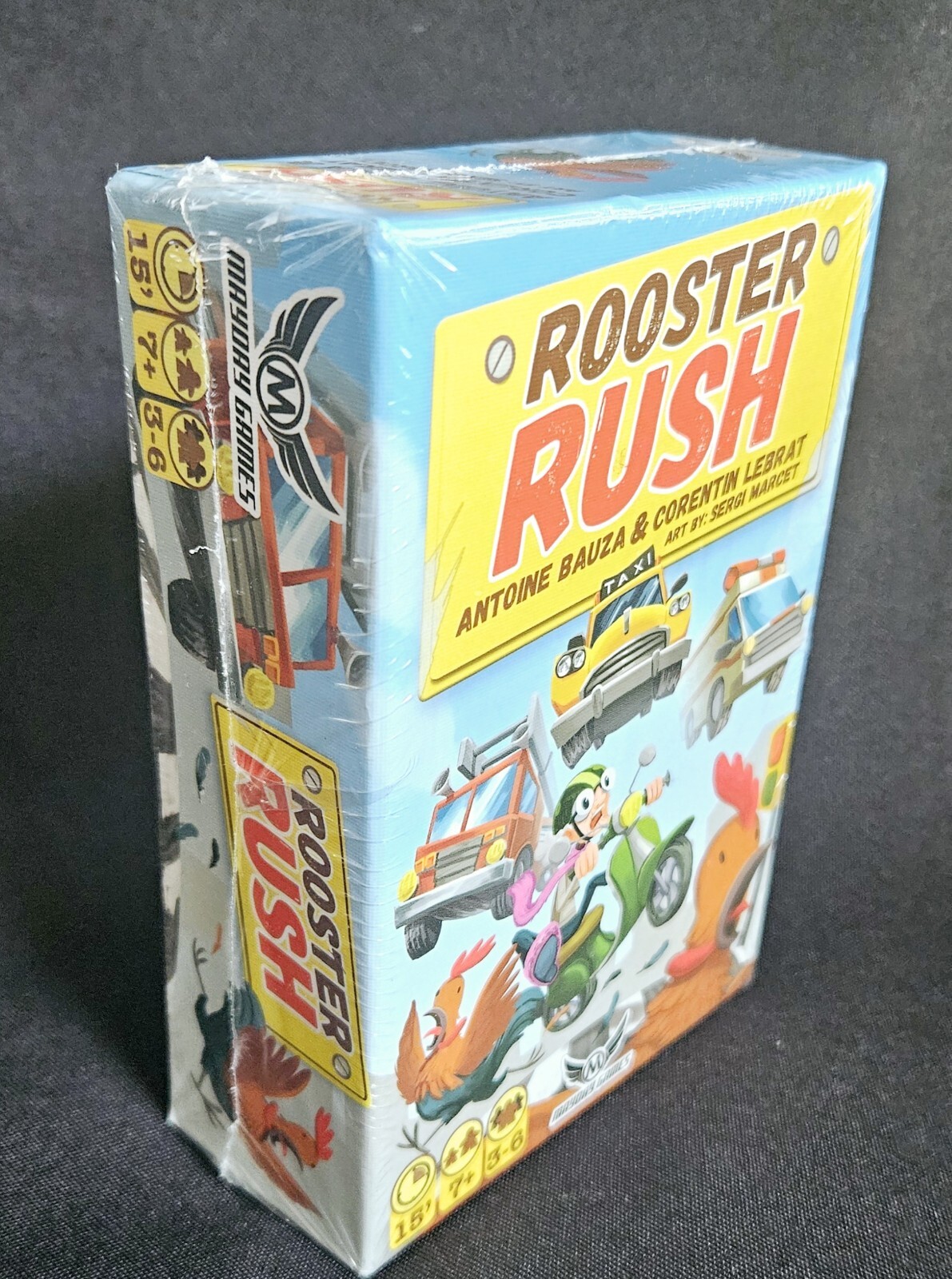 Mayday Games Rooster Rush Kickstarter Card Game 2016 Art Sergi Marcet New Sealed