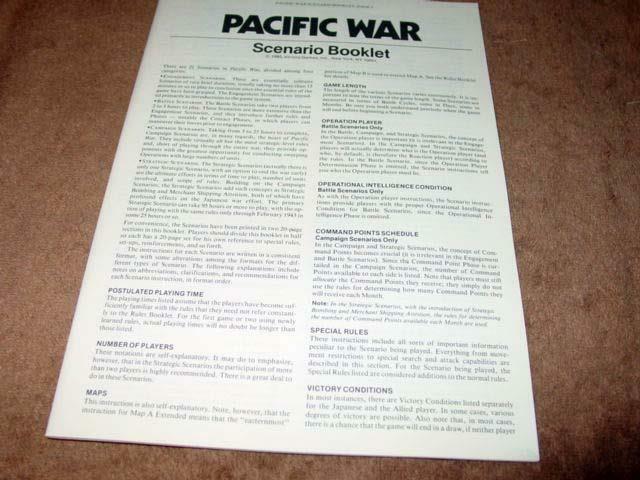 VG Victory Games – PACIFIC WAR – Struggle Against Japan 1941 – 1945 (Excellent)
