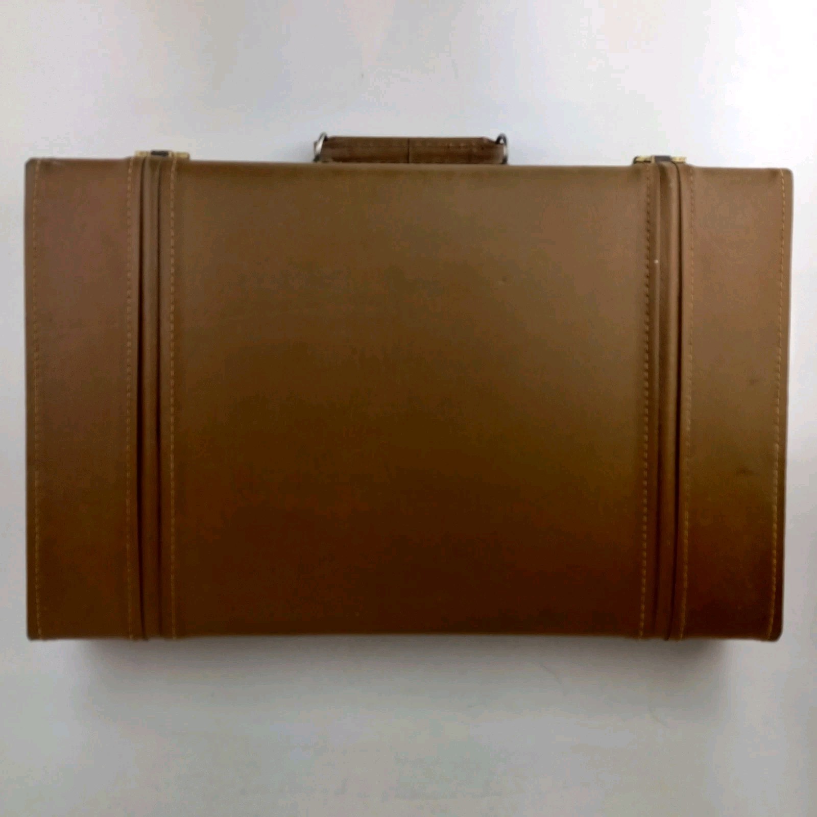 VTG Aries Travel Backgammon Set Brown Tan Orange Brass Score Slider 20″ x 15.5″